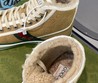 Женские зимние высокие кеды Gucci бежевые