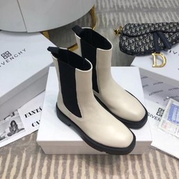 Женские ботинки Givenchy белые кожаные