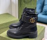 Женские ботинки Gucci черные кожаные