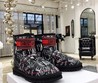 Женские угги Christian Dior на меху черные кожаные