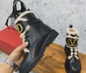 Женские зимние ботинки Valentino на меху черные кожаные