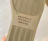 Женские лоферы Brunello Cucinelli на меху бежевые замшевые