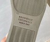 Женские лоферы Brunello Cucinelli на меху серые замшевые