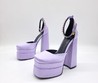 Женские туфли Versace лиловые текстильные