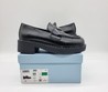 Женские лоферы Prada черные кожаные