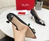 Женские туфли Roger Vivier черные комбинированные