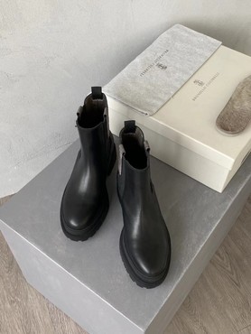 Женские ботинки челси Brunello Cucinelli с декором черные