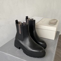 Женские ботинки челси Brunello Cucinelli с декором черные