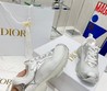 Кроссовки женские Christian Dior белые с серебром