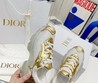 Кроссовки женские Christian Dior белые с золотом