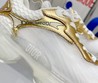 Кроссовки женские Christian Dior белые с золотом