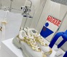 Кроссовки женские Christian Dior белые с золотом