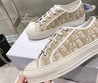 Женские кеды Christian Dior белые с бежевым орнаментом