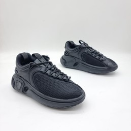 Женские кроссовки Balmain черные комбинированные