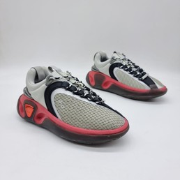 Женские кроссовки Balmain серые с розовым комбинированные