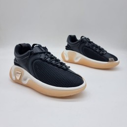 Женские кроссовки Balmain черные комбинированные