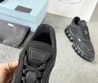 Женские кроссовки Prada черные текстильные