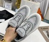 Женские кеды Prada серые текстильные