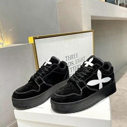 Женские кеды SMFK черные замшевые