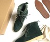 Женские замшевые ботинки Loro Piana зеленые