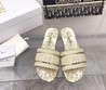 Женские шлепанцы Christian Dior золотые комбинированные