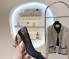 Женские кожаные туфли Christian Dior черные