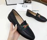Женские лоферы Gucci Brixton черные кожаные