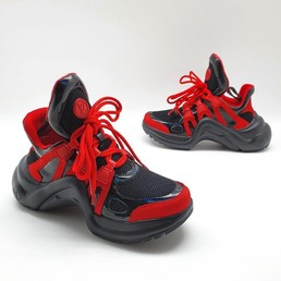 Кроссовки женские Louis Vuitton ARCHLIGHT черные с красным