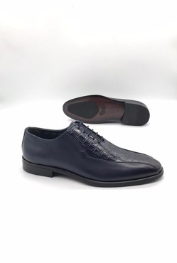 Мужские кожаные туфли Brioni 2022-2023 синие комбинированные