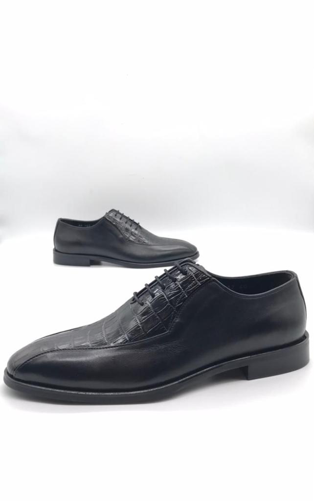 Мужские кожаные туфли Brioni 2022-2023 черные комбинированные