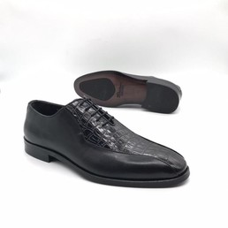 Мужские кожаные туфли Brioni 2022-2023 черные комбинированные