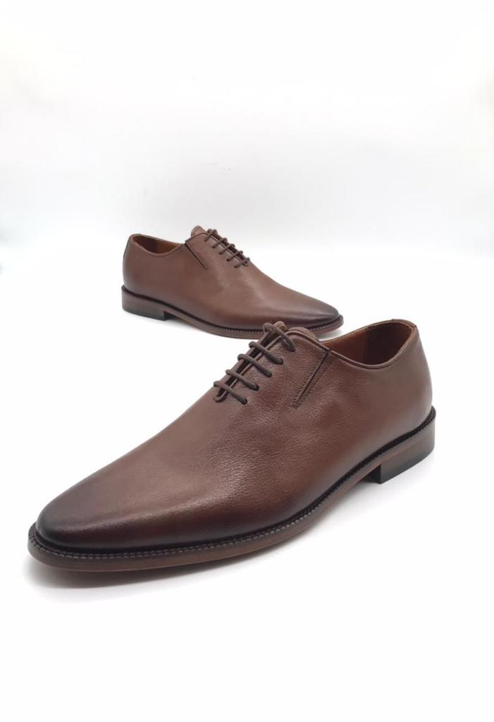 Мужские туфли Brioni 2022-2023 коричневые гладко-кожаные