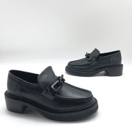 Женские лоферы Louis Vuitton Academy кожаные черные