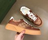 Кеды Gucci 2022-2023 коричневые с орнаментом GG