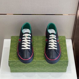 Кеды Gucci 2022-2023 черные кожаные