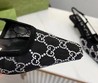 Женские туфли Gucci 2022 черные сетчатые со стразами