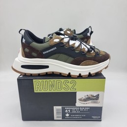 Мужские кроссовки DSQUARED-2 2022-2023 зеленые с коричневым