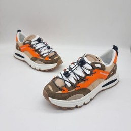 Мужские кроссовки DSQUARED-2 2022-2023 оранжевые с коричневым