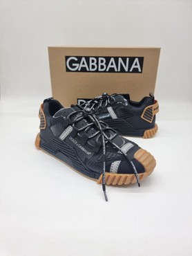 Мужские кроссовки Dolce & Gabbana 2022-2023 черные с рельефным носом