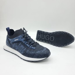 Летние мужские кроссовки Hugo Boss 2022-2023 синие с рельефом