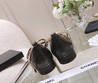 Кожаные балетки Chanel черные c глянцевым носом