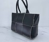 Женская сумка Bottega Veneta 2022 черная с белым 34x24x12