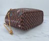 Женская сумка Louis Vuitton 35x28x15 черная с красным орнаментом LV