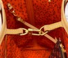 Женская сумка Louis Vuitton 35x28x15 черная с красным орнаментом LV