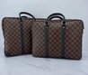 Мужская деловая кожаная сумка Louis Vuitton коричневая 40x31x6,5