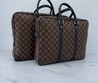 Мужская деловая кожаная сумка Louis Vuitton коричневая 40x31x6,5