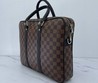 Мужская деловая кожаная сумка Louis Vuitton коричневая 40x31x6,5