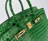 Женская сумка Hermes зеленая 35x26,5x17