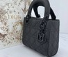 Женская сумка Christian Dior кожаная черная 17x15,5