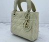 Женская сумка Christian Dior кожаная зеленая 17x15,5